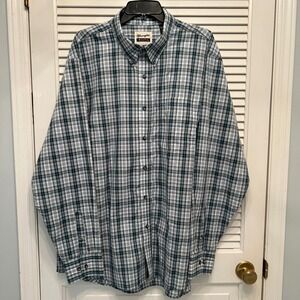 Wrangler RIATA Mens XXL Plaid Button Down Long‎ Sleeve Shirt